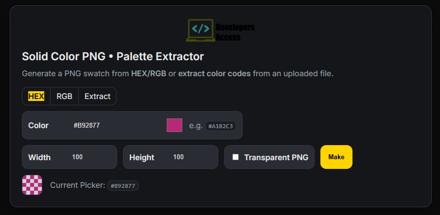 Screenshot of Color Maker (DevelopersAccess)