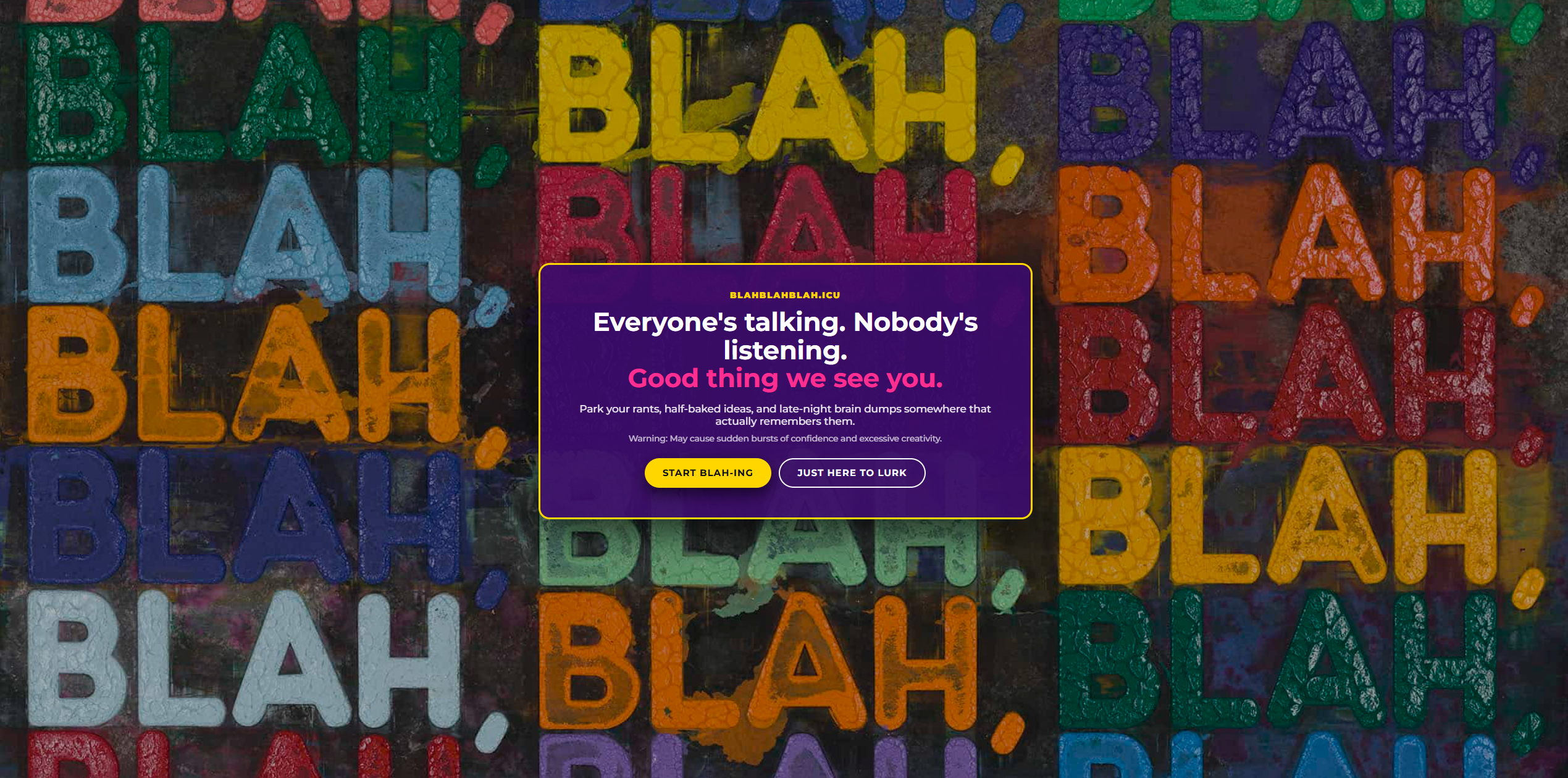 Screenshot of BlahBlahBlah.icu