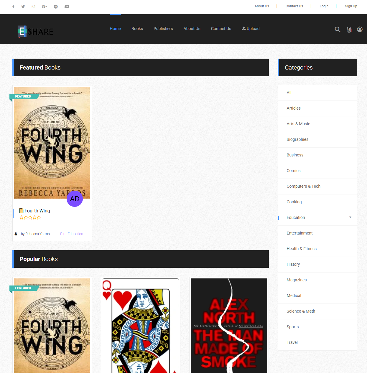 Screenshot of Ebook Share Now