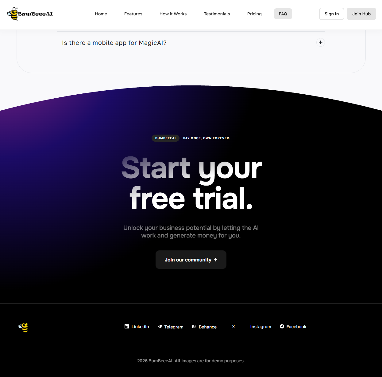 Screenshot of BumBeeeAI