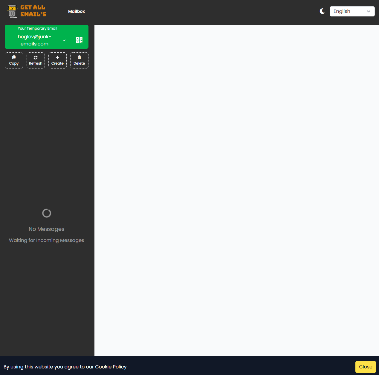 Screenshot of GetAllEmails.com